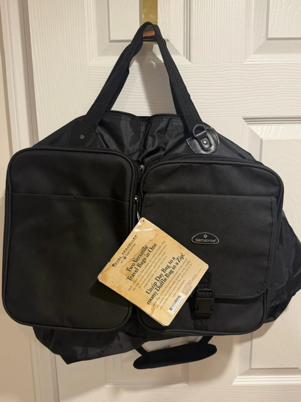 Samsonite Black Travel Duffel with Front Pockets